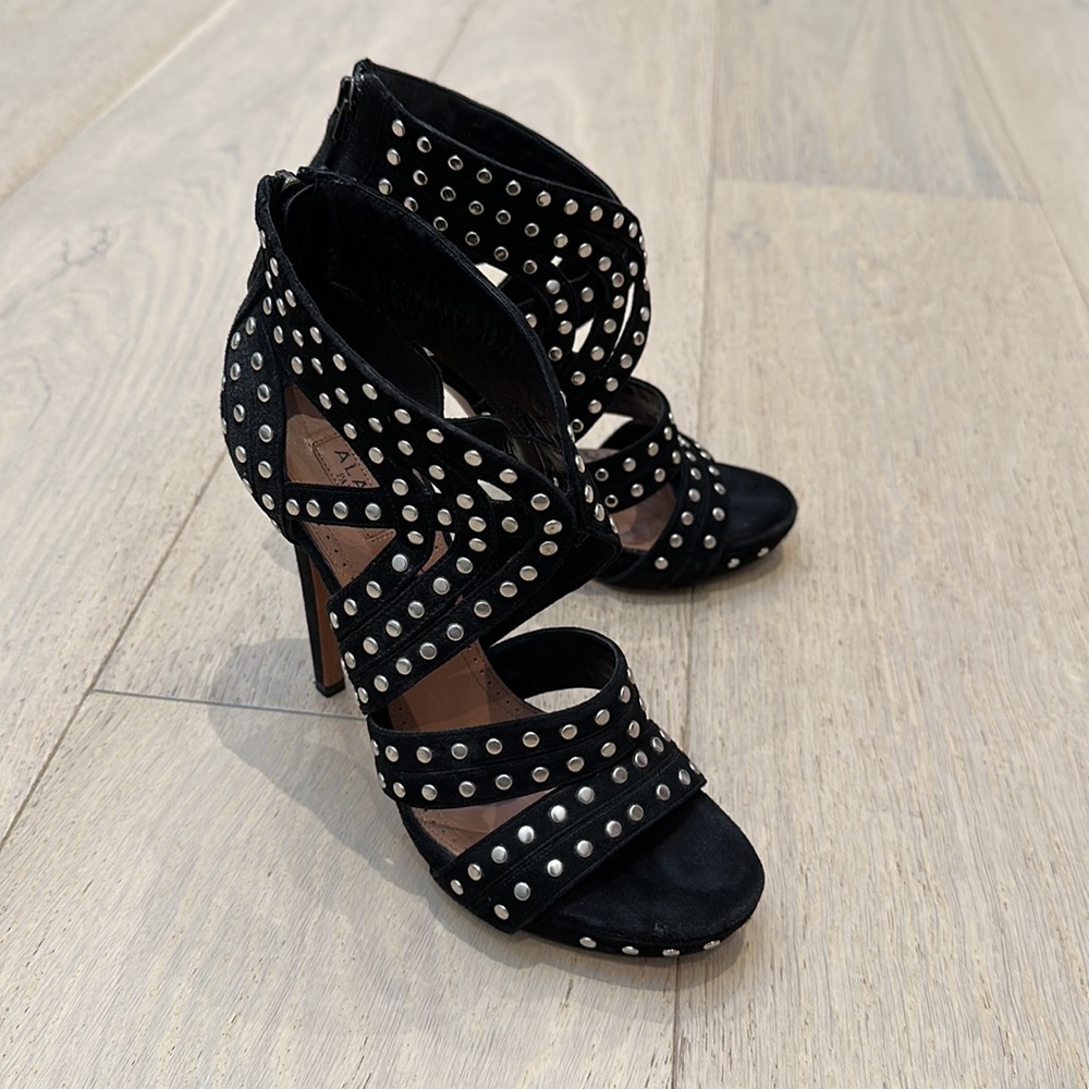 Alaia studded suede heels
